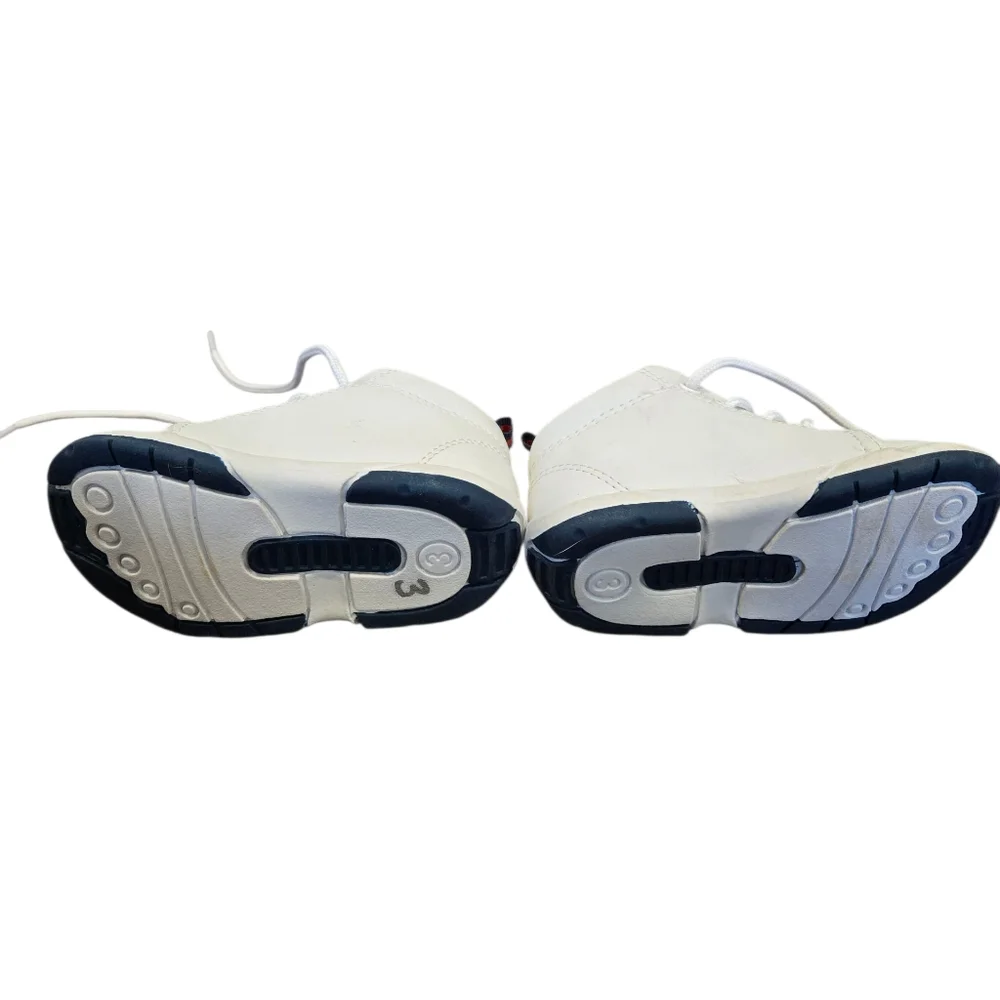 Trimfoot White Rubber Sole Lace Up Baby Shoes Size 3